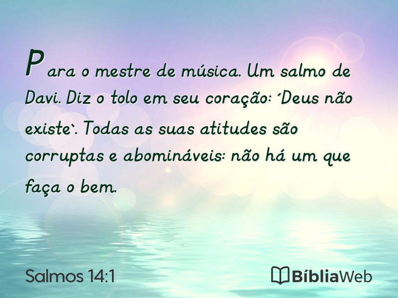 Salmos 14:1 em imagem para compartilhar