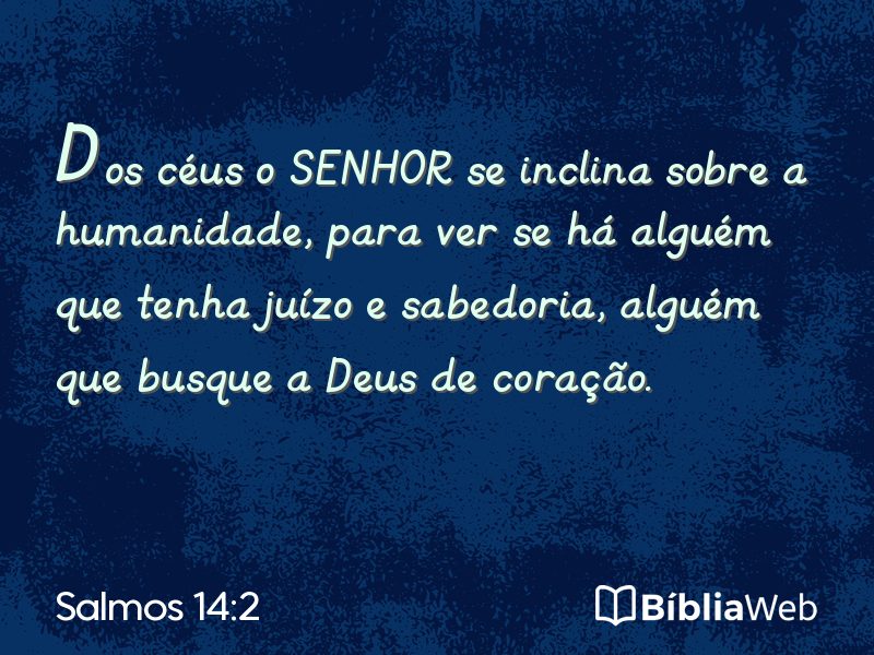 Salmos 14:2 em imagem para compartilhar
