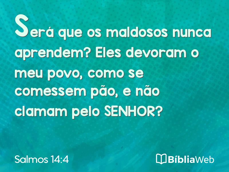 Salmos 14:4 em imagem para compartilhar