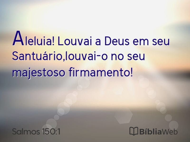 Salmos 150:1 em imagem para compartilhar