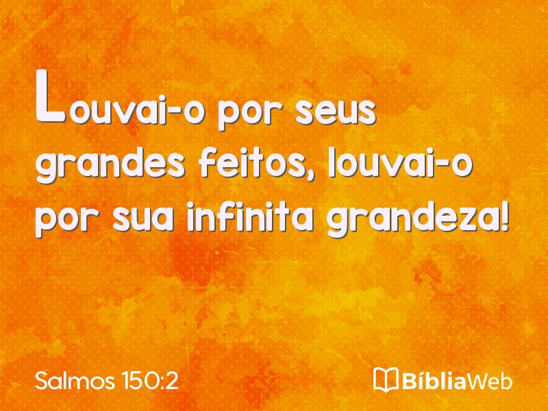 Salmos 150:2 em imagem para compartilhar