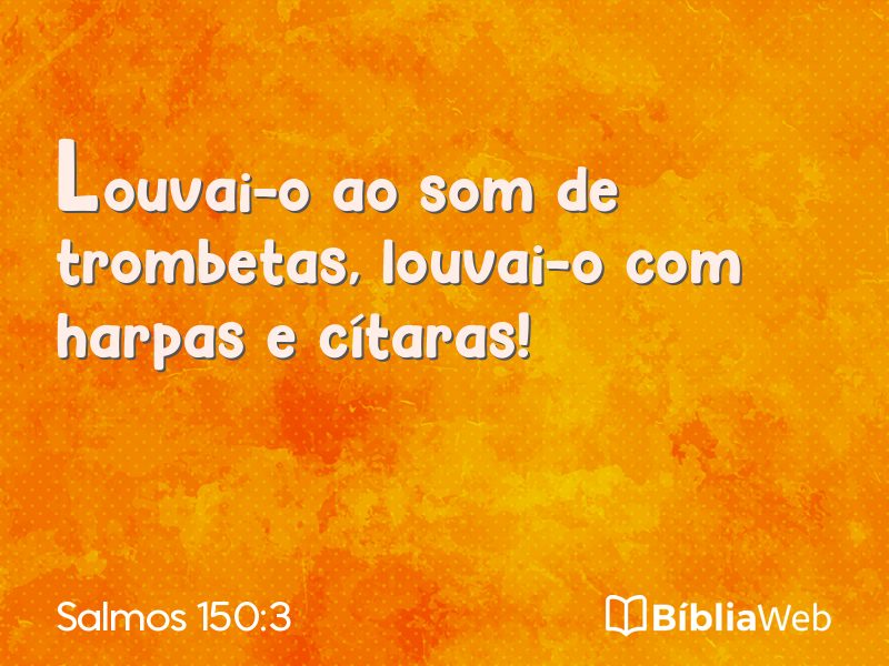 Salmos 150:3 em imagem para compartilhar