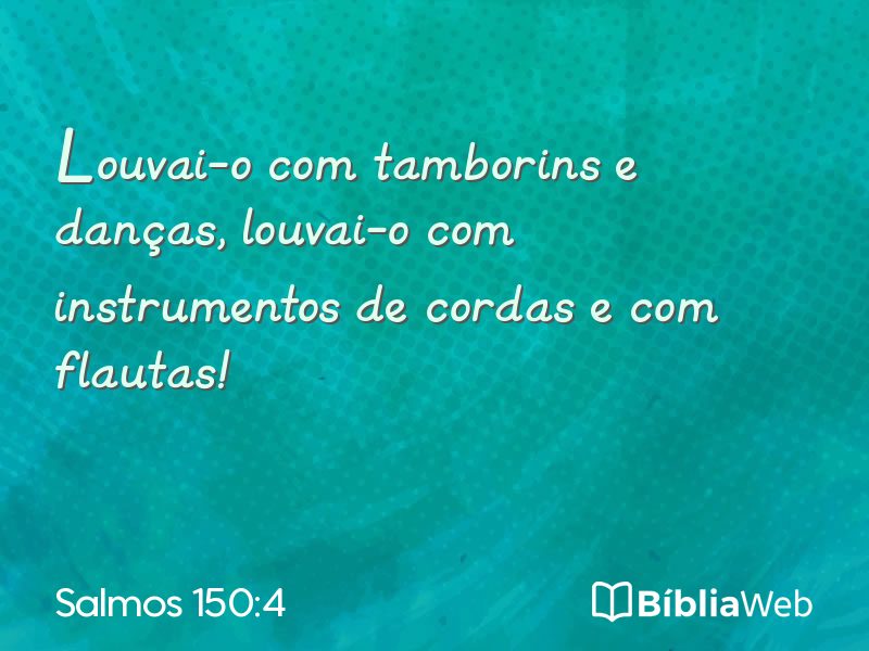 Salmos 150:4 em imagem para compartilhar