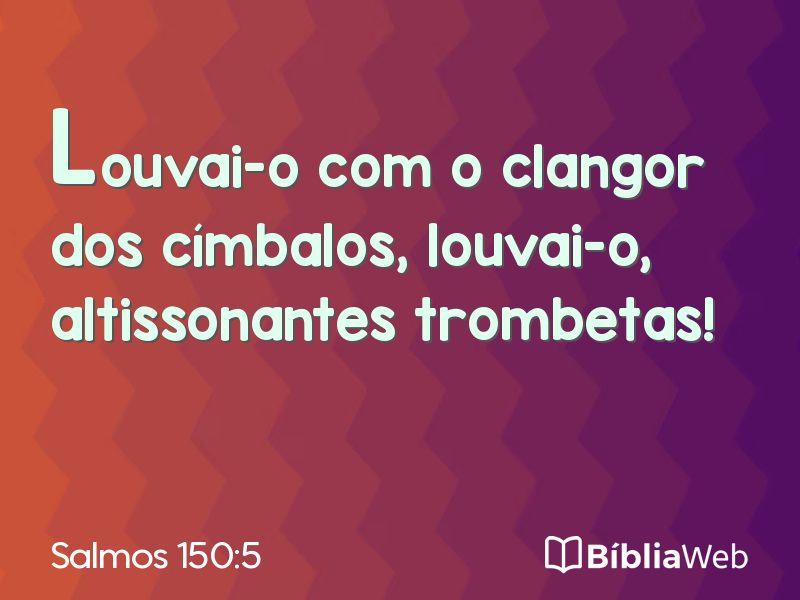 Salmos 150:5 em imagem para compartilhar