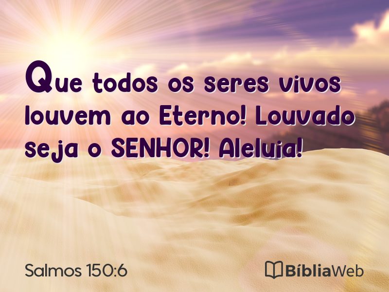 Salmos 150:6 em imagem para compartilhar