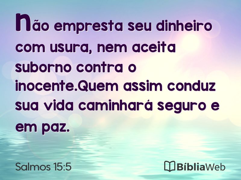 Salmos 15:5 em imagem para compartilhar