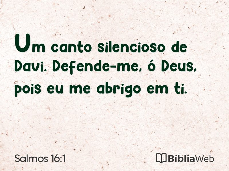 Salmos 16:1 em imagem para compartilhar