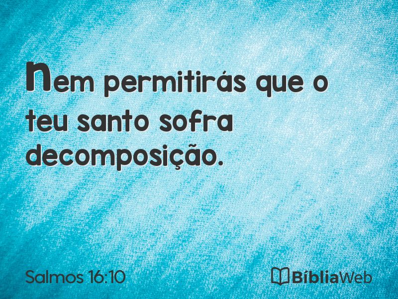 Salmos 16:10 em imagem para compartilhar