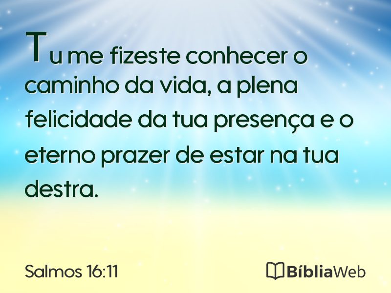 Salmos 16:11 em imagem para compartilhar