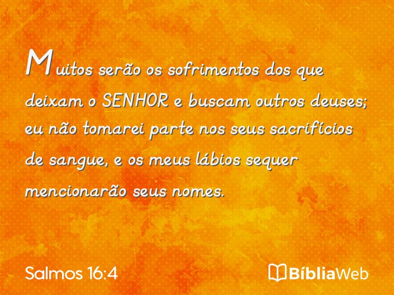 Salmos 16:4 em imagem para compartilhar