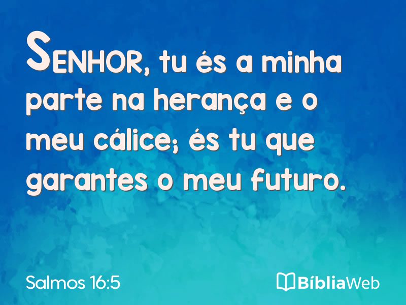Salmos 16:5 em imagem para compartilhar