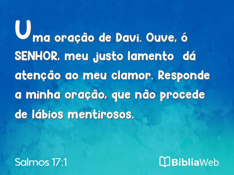 Salmos 17:1 em imagem para compartilhar