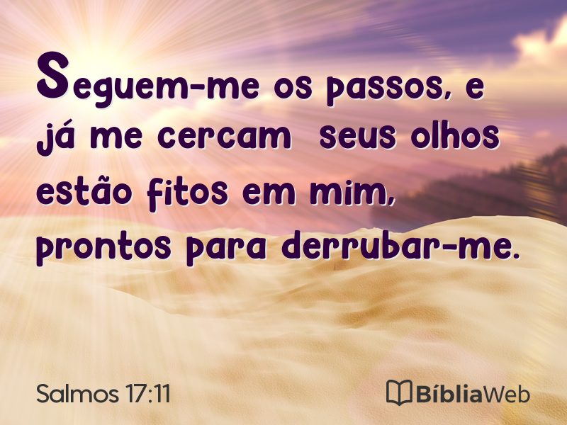 Salmos 17:11 em imagem para compartilhar