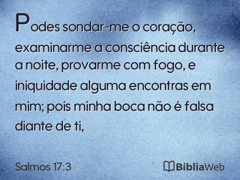 Salmos 17:3 em imagem para compartilhar