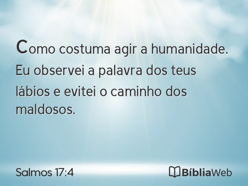 Salmos 17:4 em imagem para compartilhar