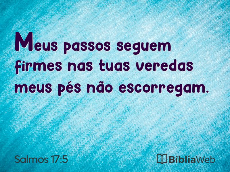 Salmos 17:5 em imagem para compartilhar