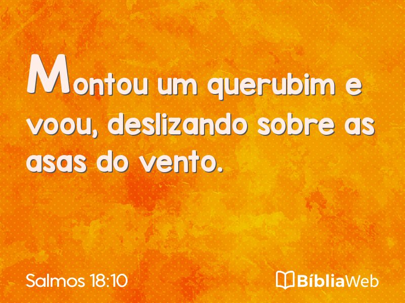 Salmos 18:10 em imagem para compartilhar