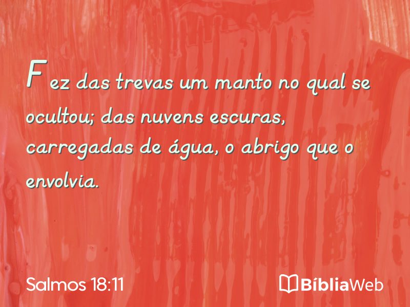 Salmos 18:11 em imagem para compartilhar