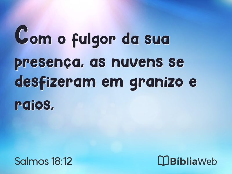 Salmos 18:12 em imagem para compartilhar