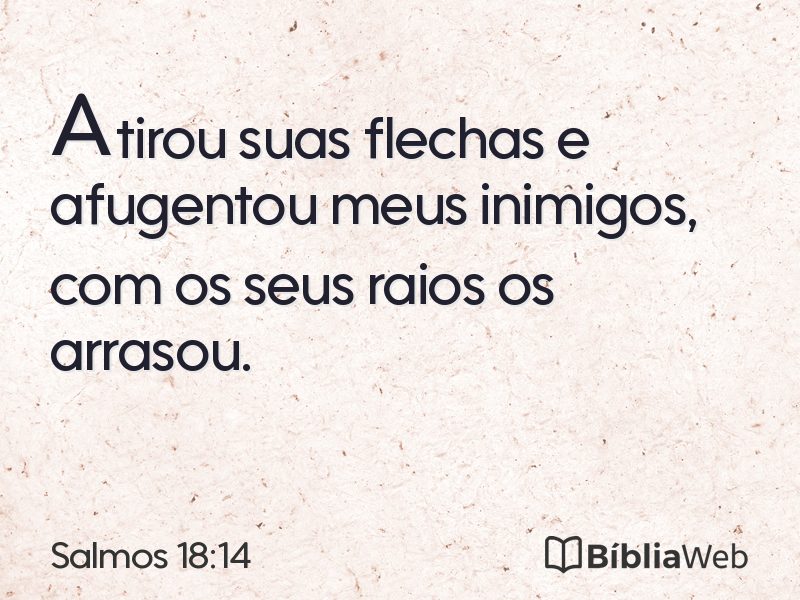 Salmos 18:14 em imagem para compartilhar