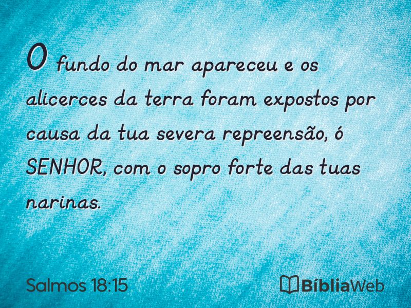 Salmos 18:15 em imagem para compartilhar