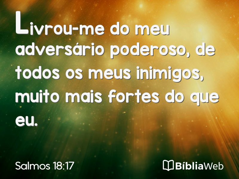 Salmos 18:17 em imagem para compartilhar