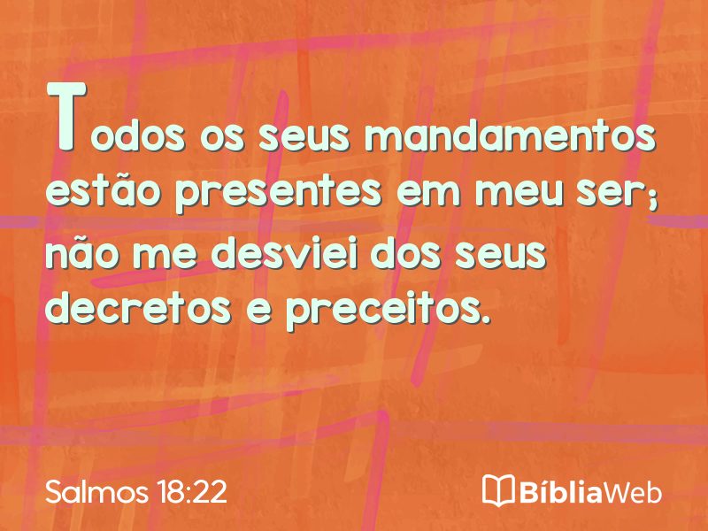 Salmos 18:22 em imagem para compartilhar