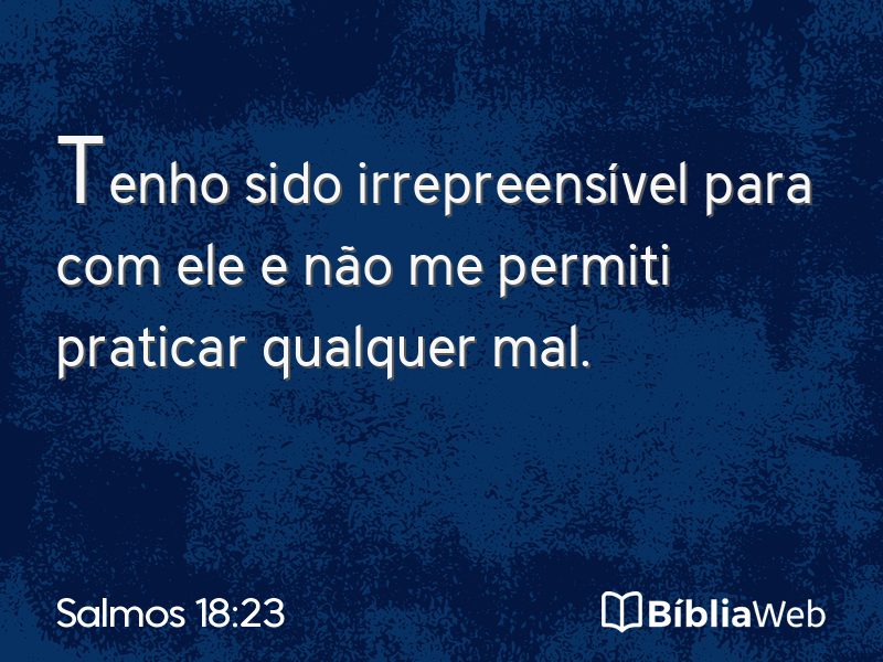 Salmos 18:23 em imagem para compartilhar