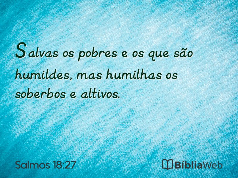 Salmos 18:27 em imagem para compartilhar