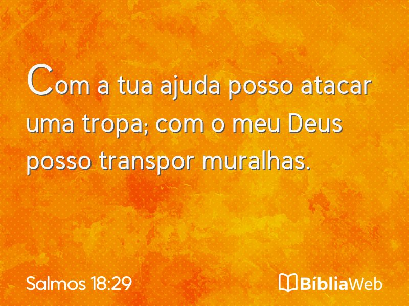 Salmos 18:29 em imagem para compartilhar