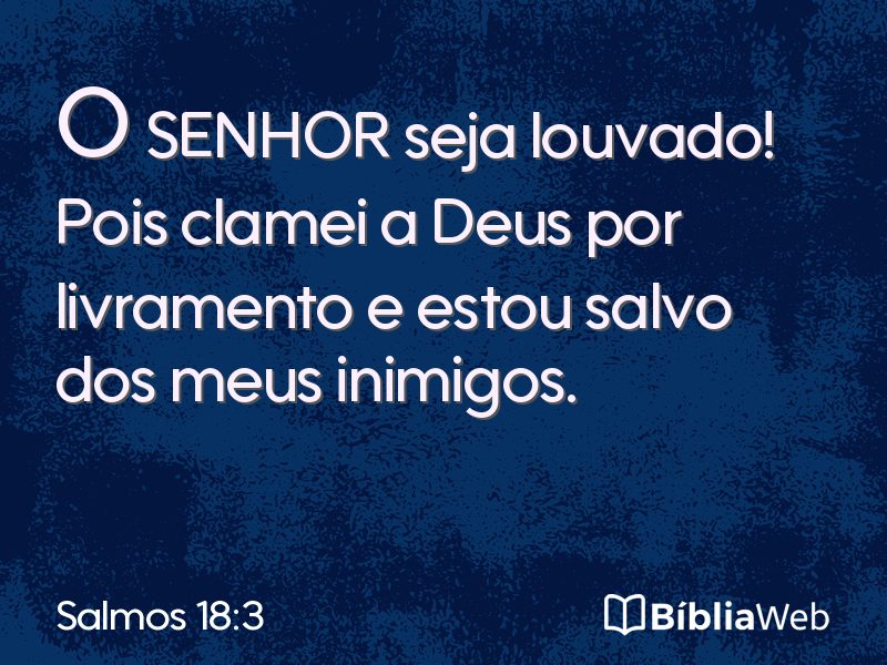 Salmos 18:3 em imagem para compartilhar