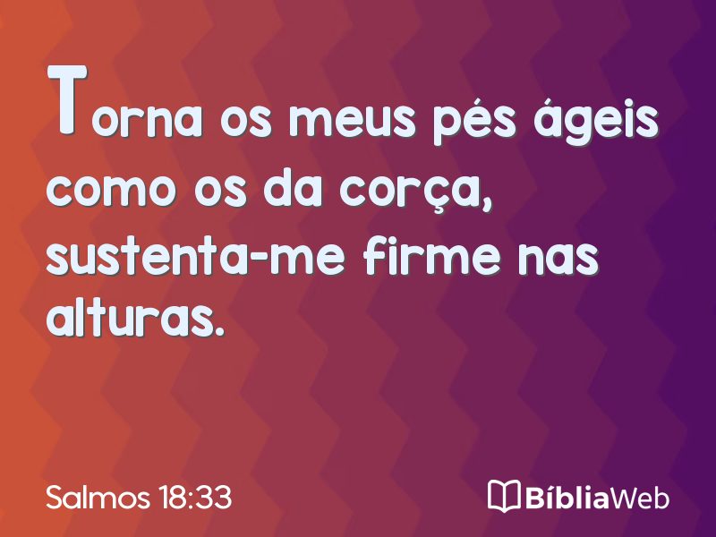 Salmos 18:33 em imagem para compartilhar