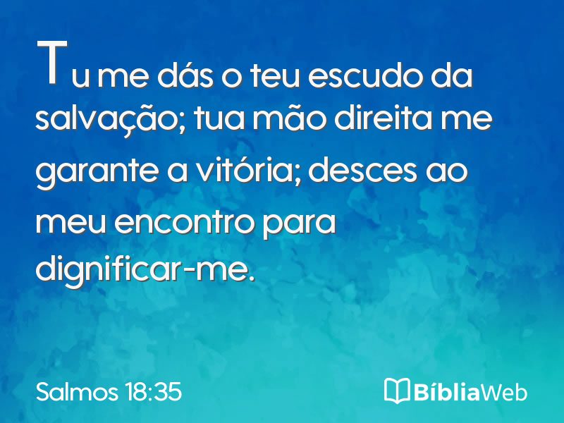 Salmos 18:35 em imagem para compartilhar