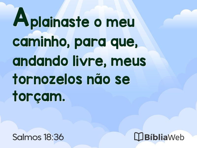 Salmos 18:36 em imagem para compartilhar