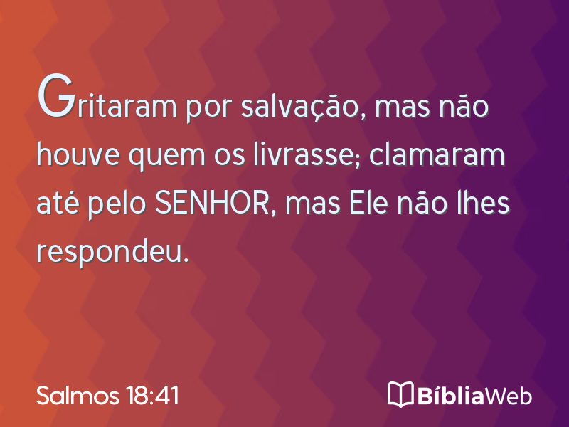 Salmos 18:41 em imagem para compartilhar