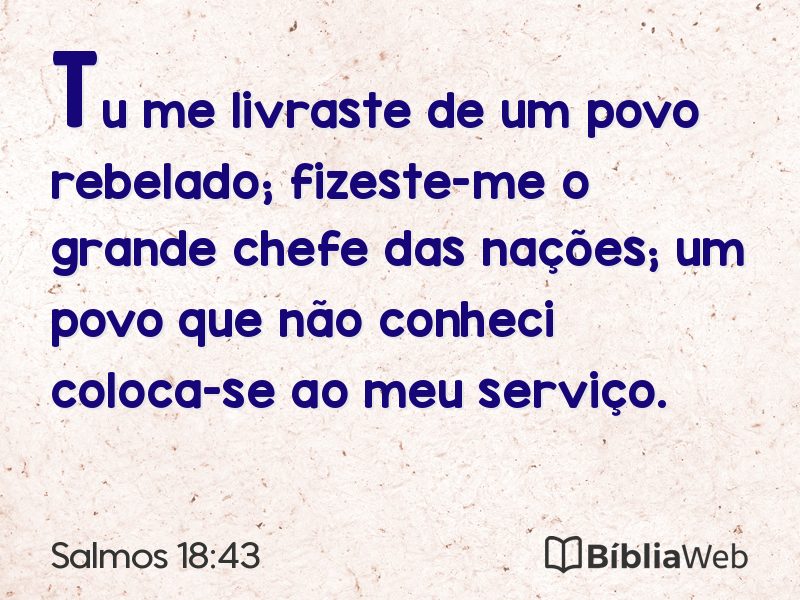 Salmos 18:43 em imagem para compartilhar