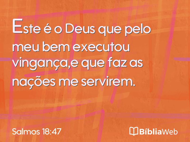 Salmos 18:47 em imagem para compartilhar
