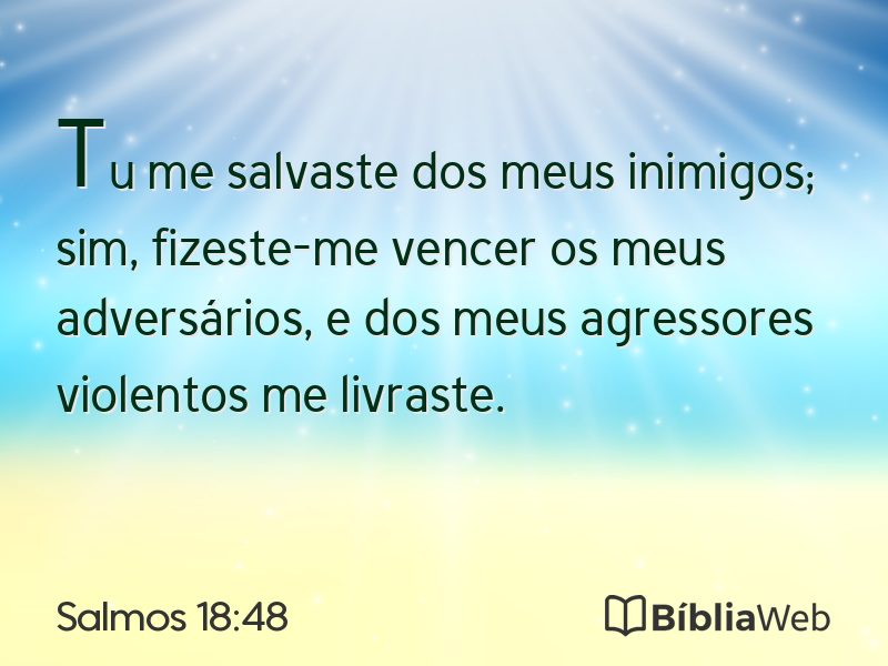 Salmos 18:48 em imagem para compartilhar