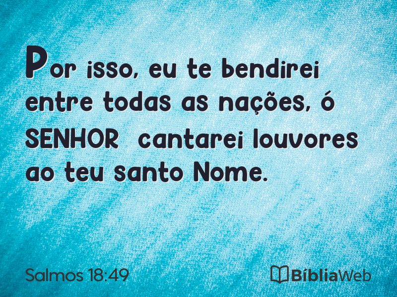 Salmos 18:49 em imagem para compartilhar