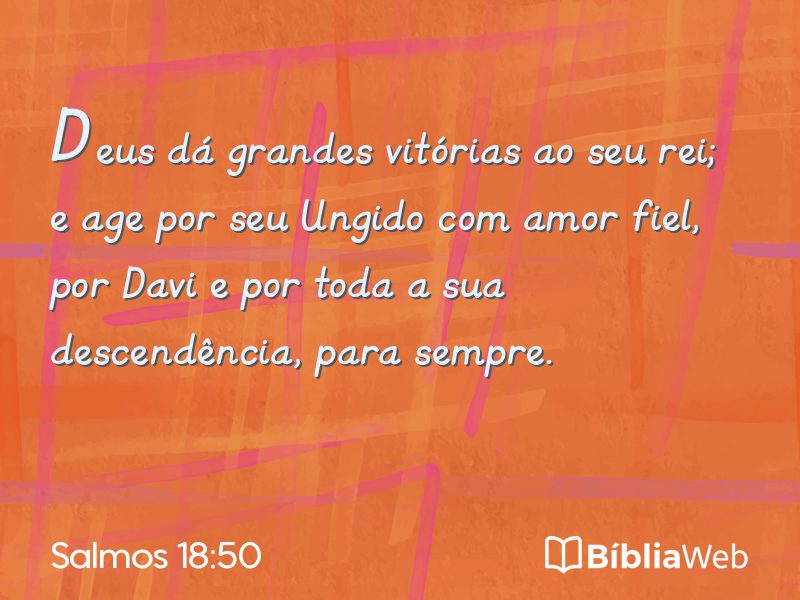 Salmos 18:50 em imagem para compartilhar