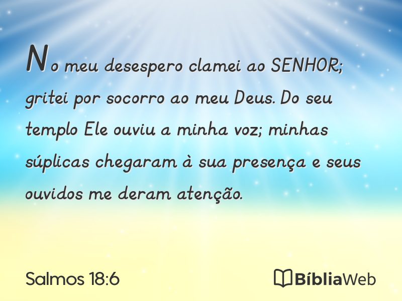 Salmos 18:6 em imagem para compartilhar