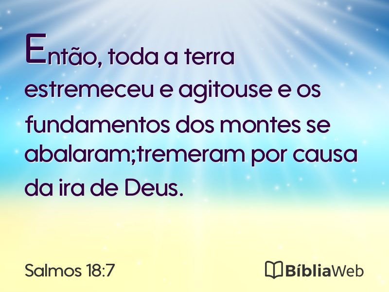 Salmos 18:7 em imagem para compartilhar