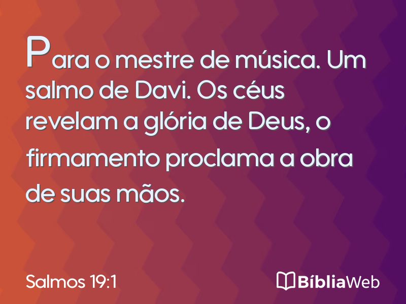 Salmos 19:1 em imagem para compartilhar