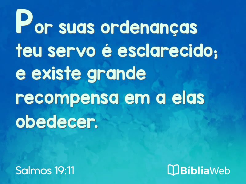 Salmos 19:11 em imagem para compartilhar
