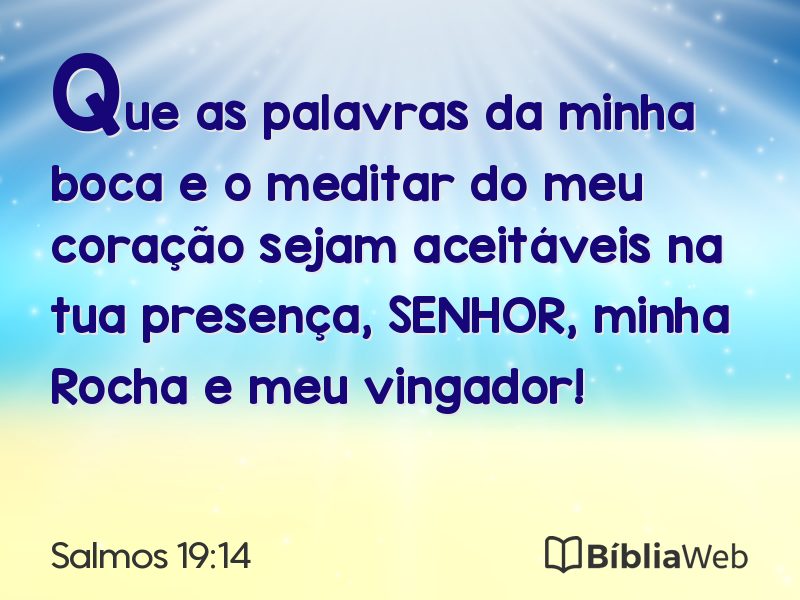 Salmos 19:14 em imagem para compartilhar