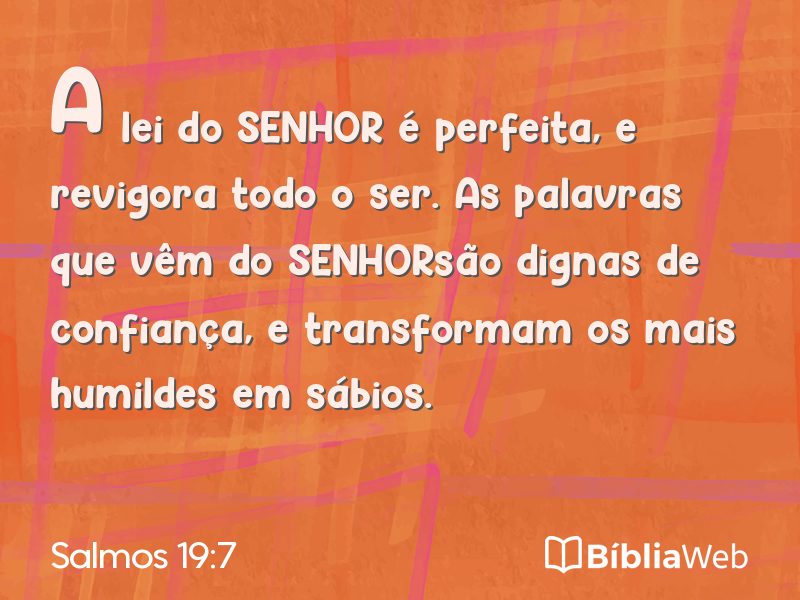 Salmos 19:7 em imagem para compartilhar