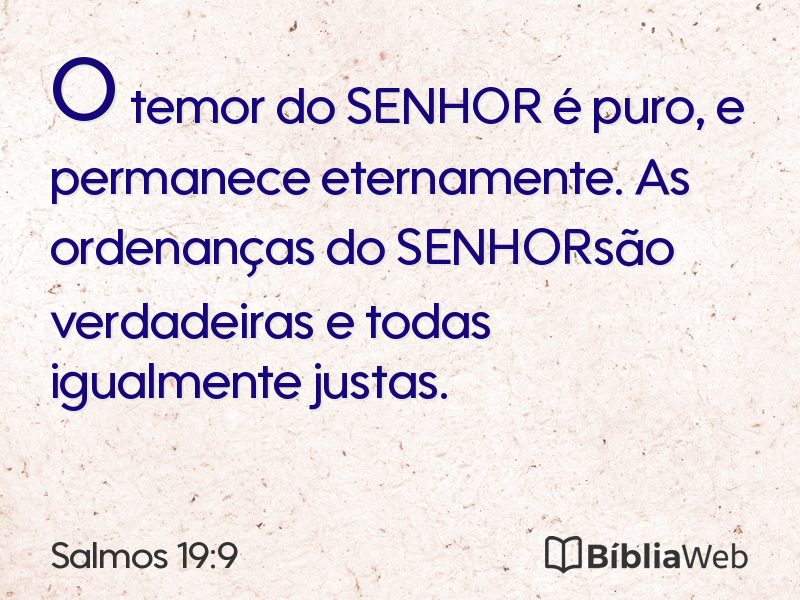 Salmos 19:9 em imagem para compartilhar