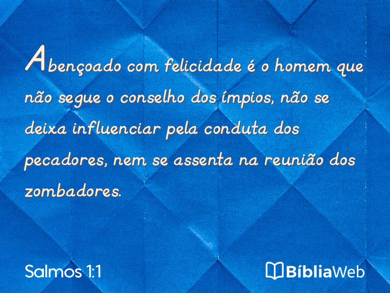 Salmos 1:1 em imagem para compartilhar