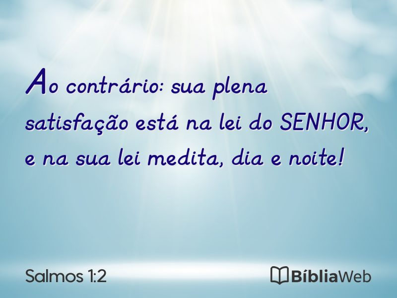 Salmos 1:2 em imagem para compartilhar