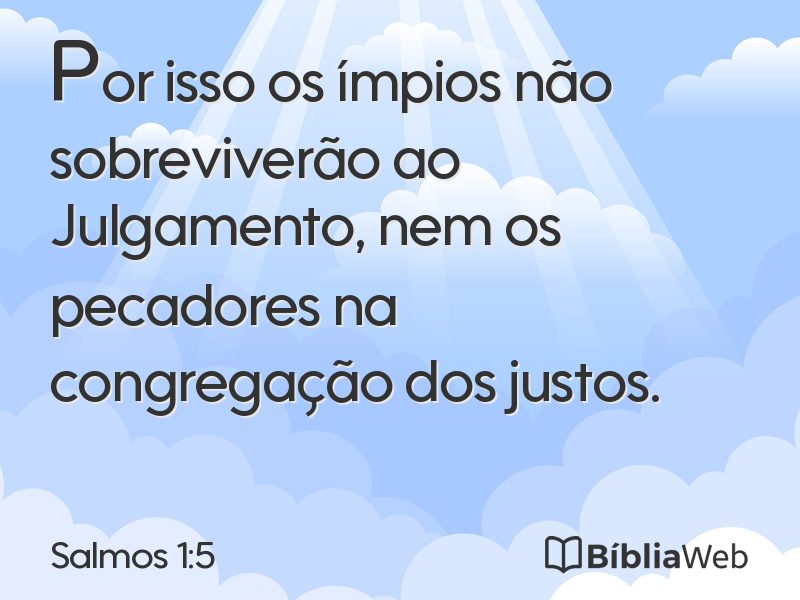Salmos 1:5 em imagem para compartilhar
